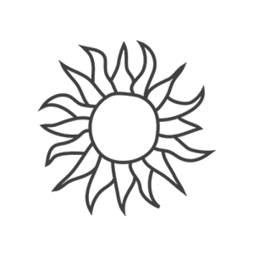 Fired Up Tiles Sun (16 rays)